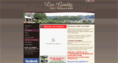 Desktop Screenshot of lesgenetshotel.com